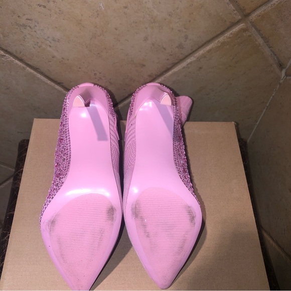 Steve Madden pink high heel boots with pink rhinestone gems - Picture 4 of 4